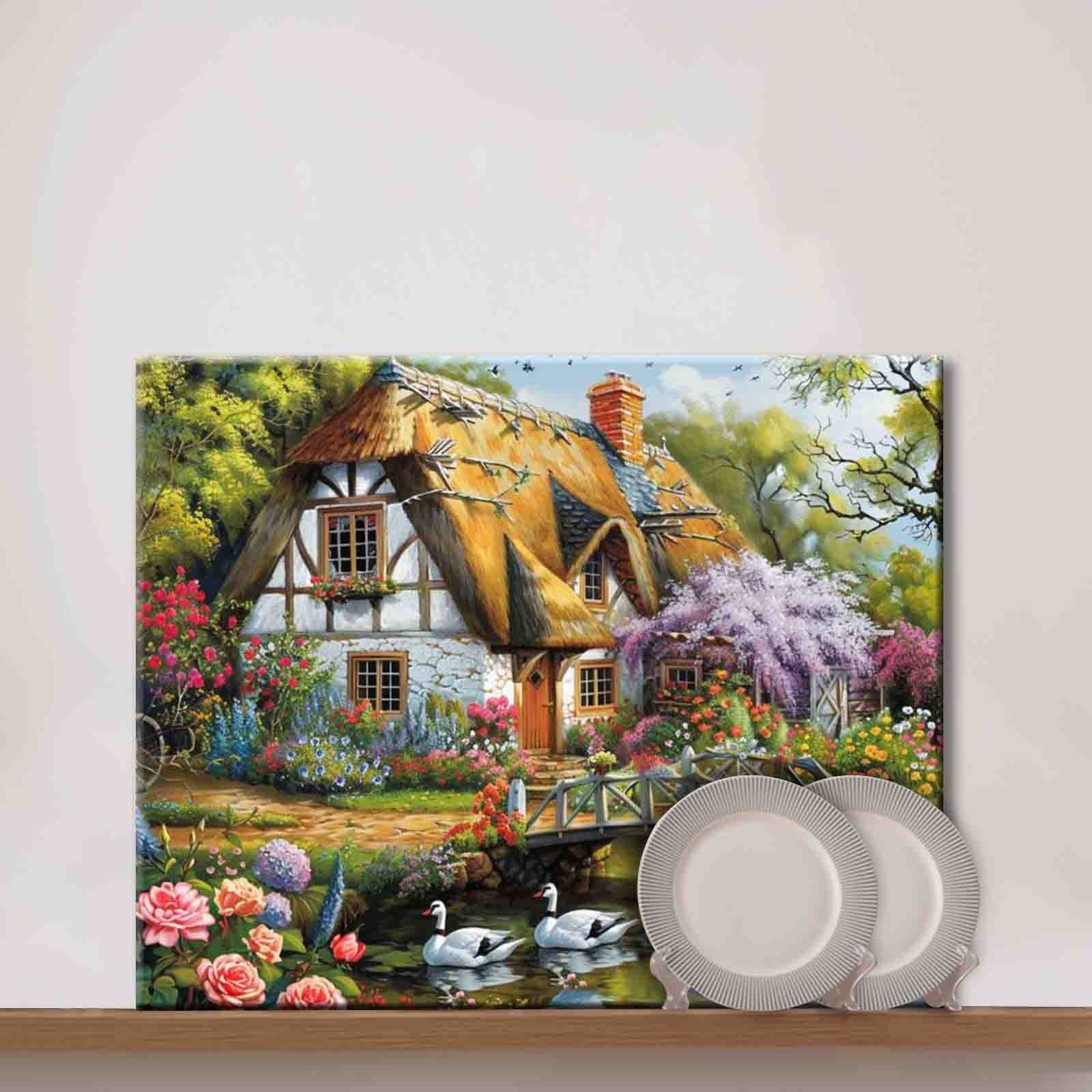 tucocoo-paint-by-numbers-cottage-garden-swans-malbild-40x50 image 3