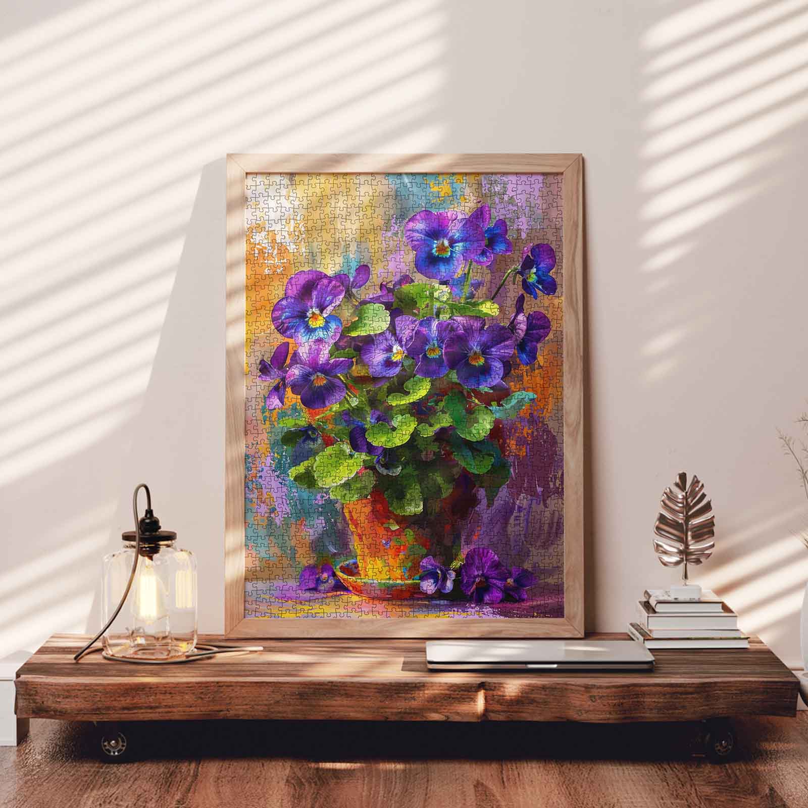 tucocoo-african-violet-painting-puzzle-1000-teile-blumen image 3