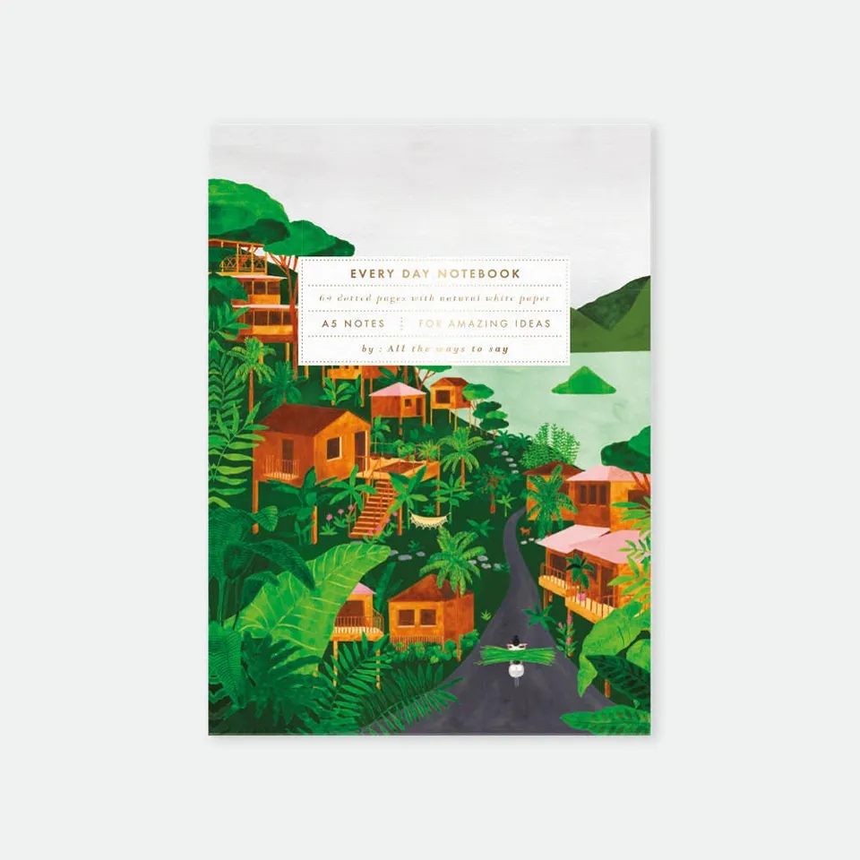 all-the-ways-to-say-lodges-notebook-a5-notizbuch-tropenmotiv image 1