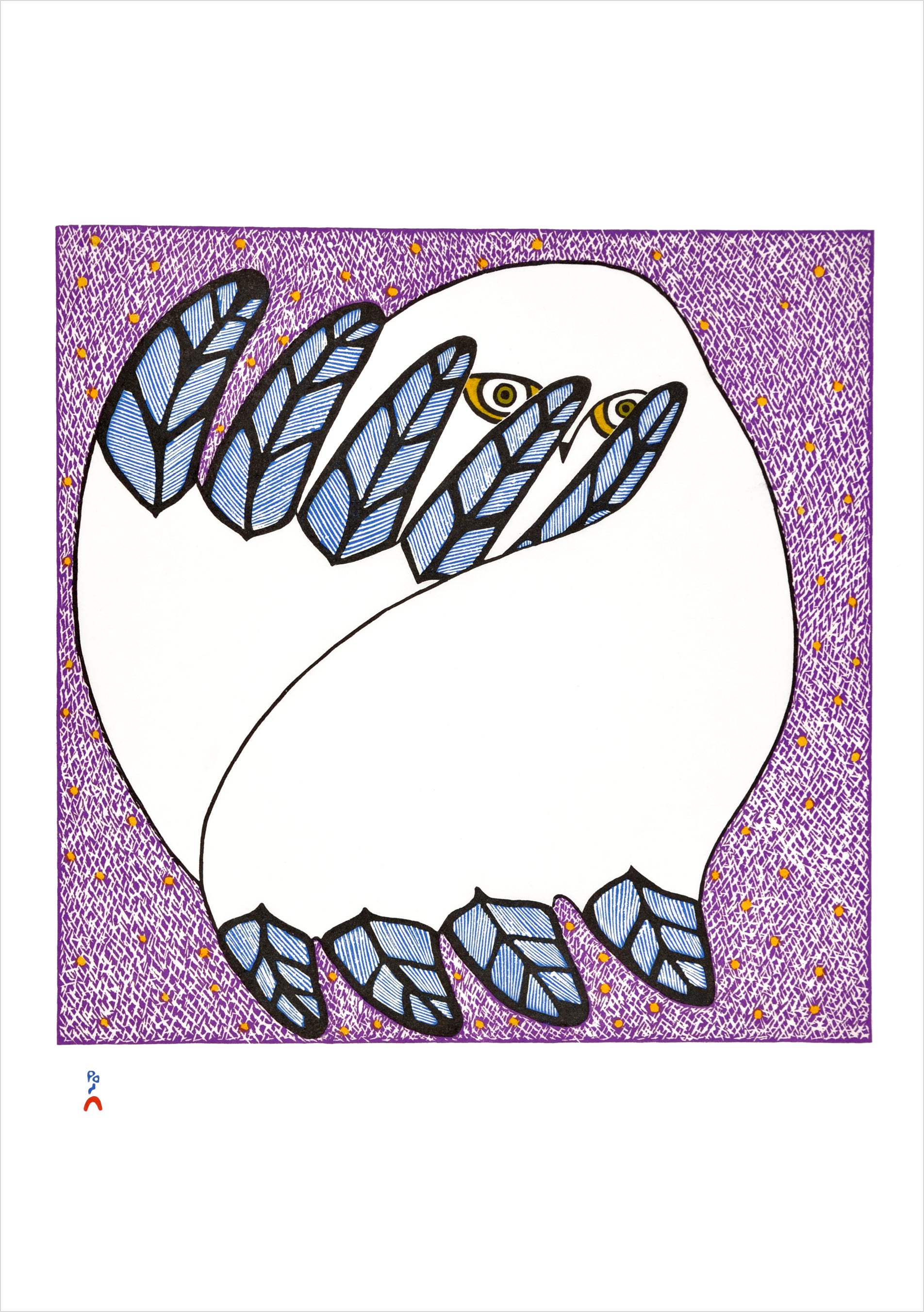 pomegranate-owls-inuit-art-kinngait-karten-set-eulen image 2