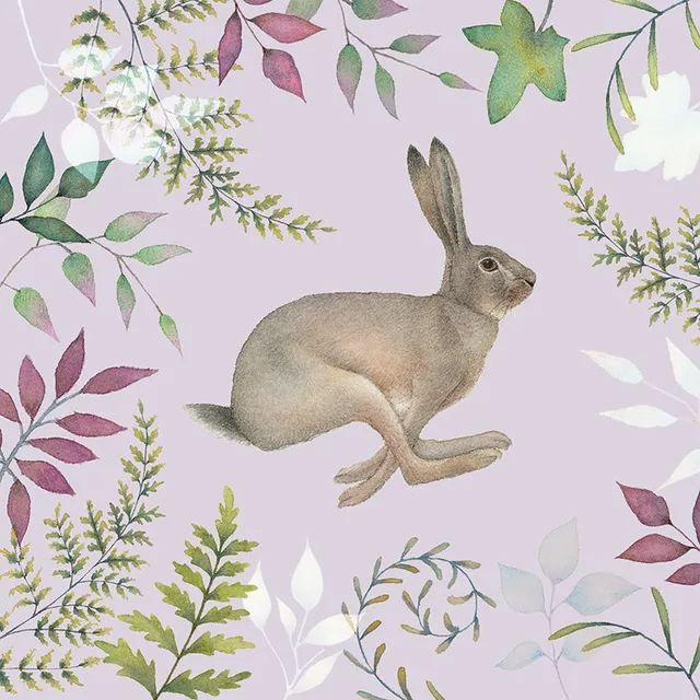 otter-house-vintage-garden-gru-karte-hase-floral image 1