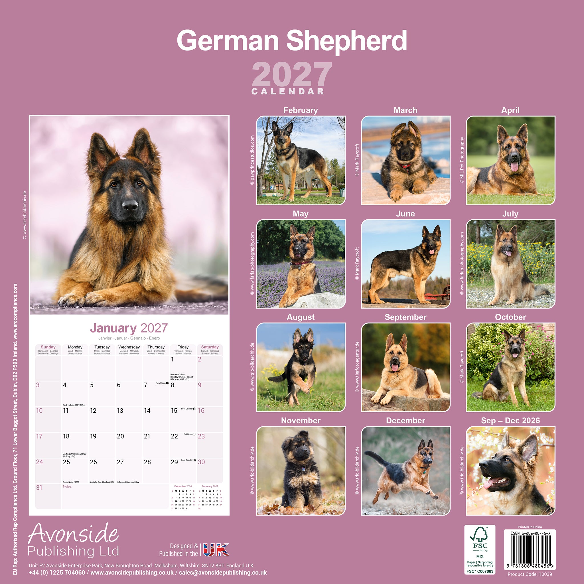 otter-house-german-shepherds-wandkalender-2027-sch-ferhund image 2