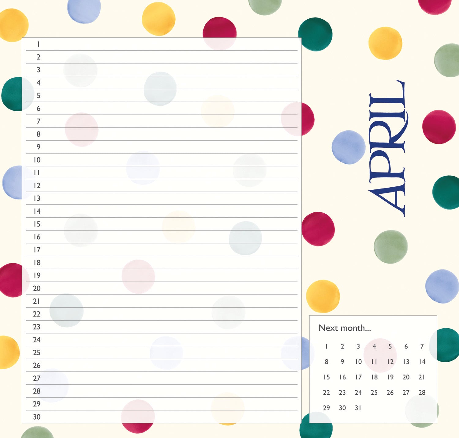 emma-bridgewater-birthday-candles-midi-kalender-2027 image 3