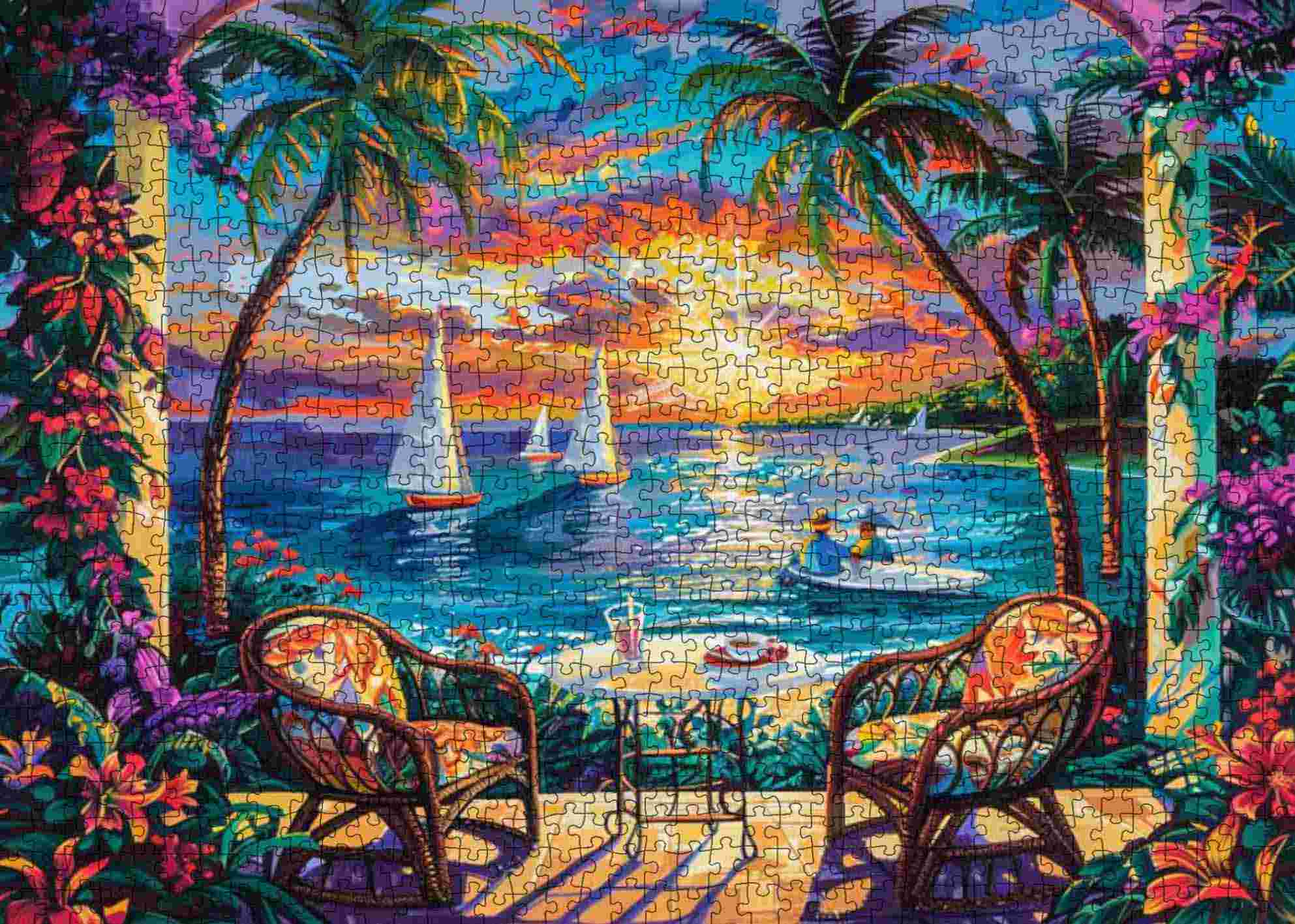 tucocoo-tropical-sunset-retreat-puzzle-1000-teile-strand image 2