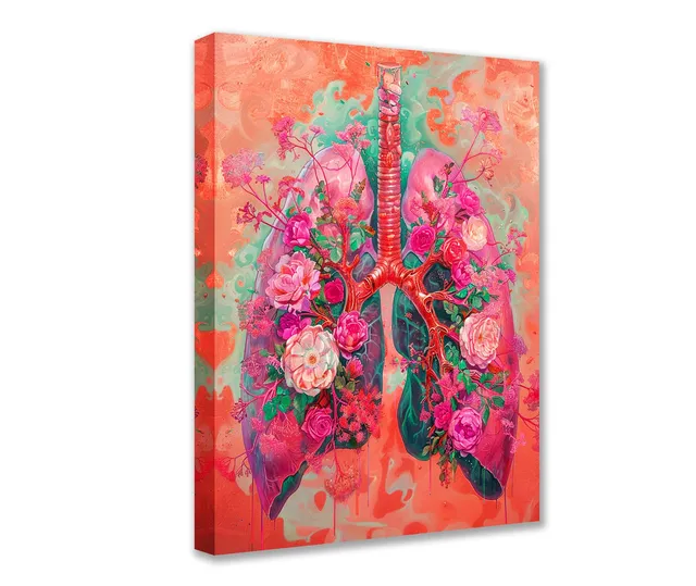 tucocoo-floral-harmony-lungs-leinwandbild-30x40cm-blumen image 1