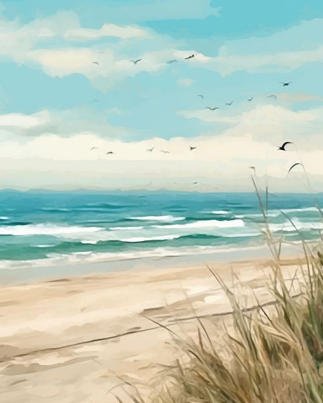 tucocoo-paint-by-numbers-tranquil-coastal-breeze-malset-40x50-strand image 2