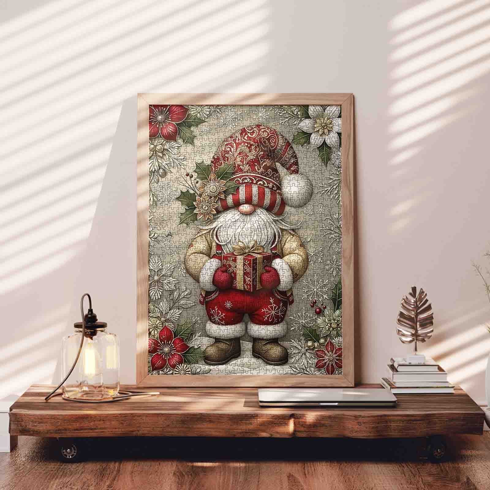 tucocoo-santa-gnome-with-gift-puzzle-1000-teile-weihnachten image 3