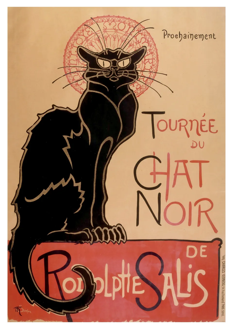 pomegranate-steinlen-le-chat-noir-postkarte-schwarze-katze image 1