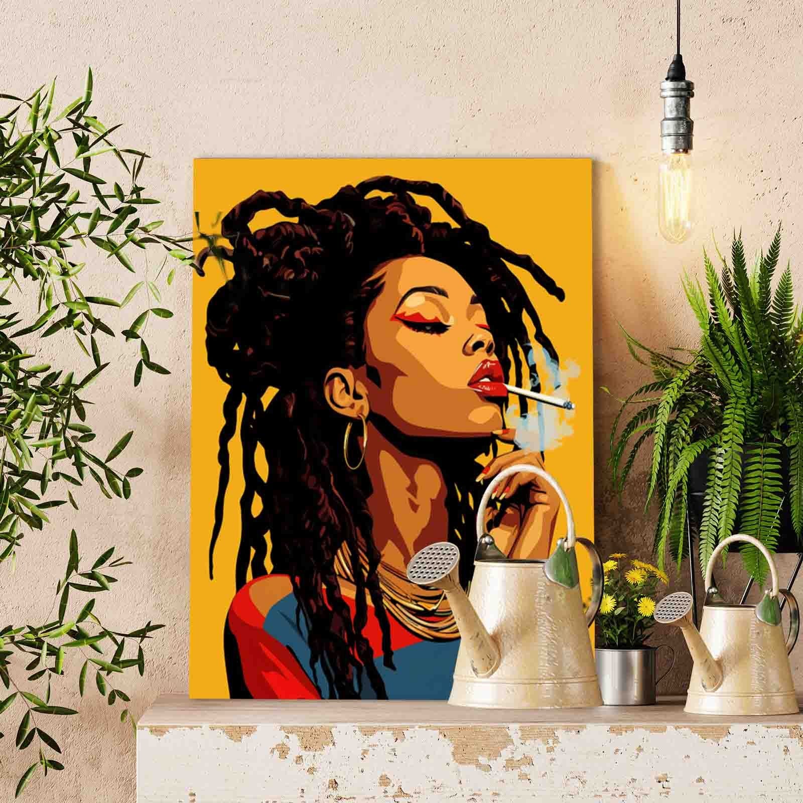 tucocoo-black-girl-dreadlocks-malen-nach-zahlen-40x50 image 2