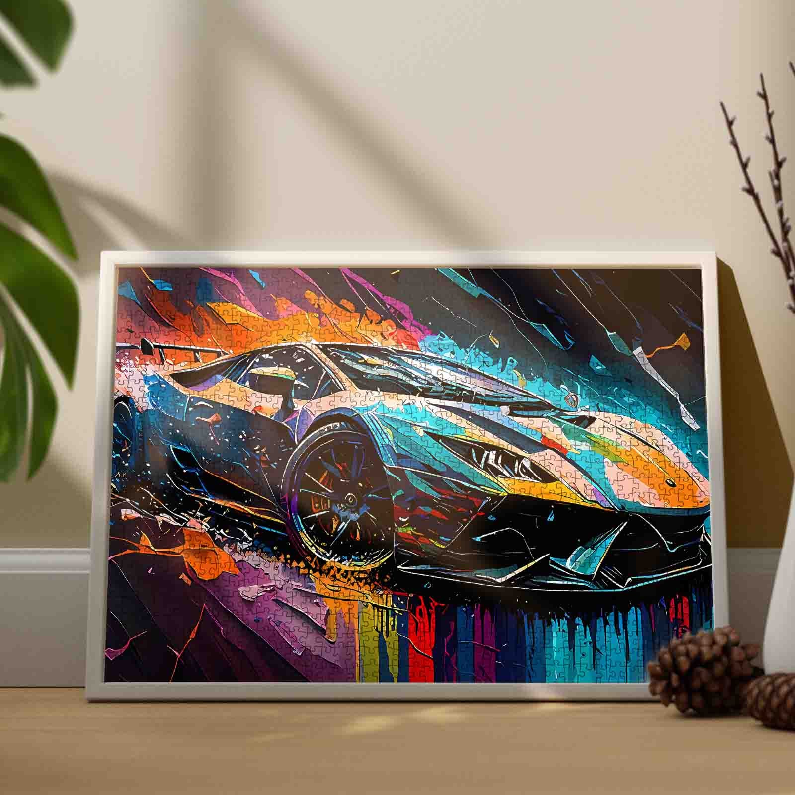 tucocoo-neon-speed-supercar-art-puzzle-1000-teile-auto image 3