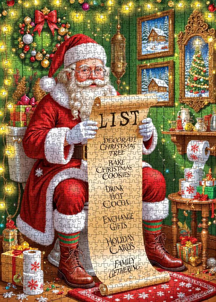 tucocoo-jigsaw-puzzles-santa-s-christmas-checklist-puzzle-1000t image 2