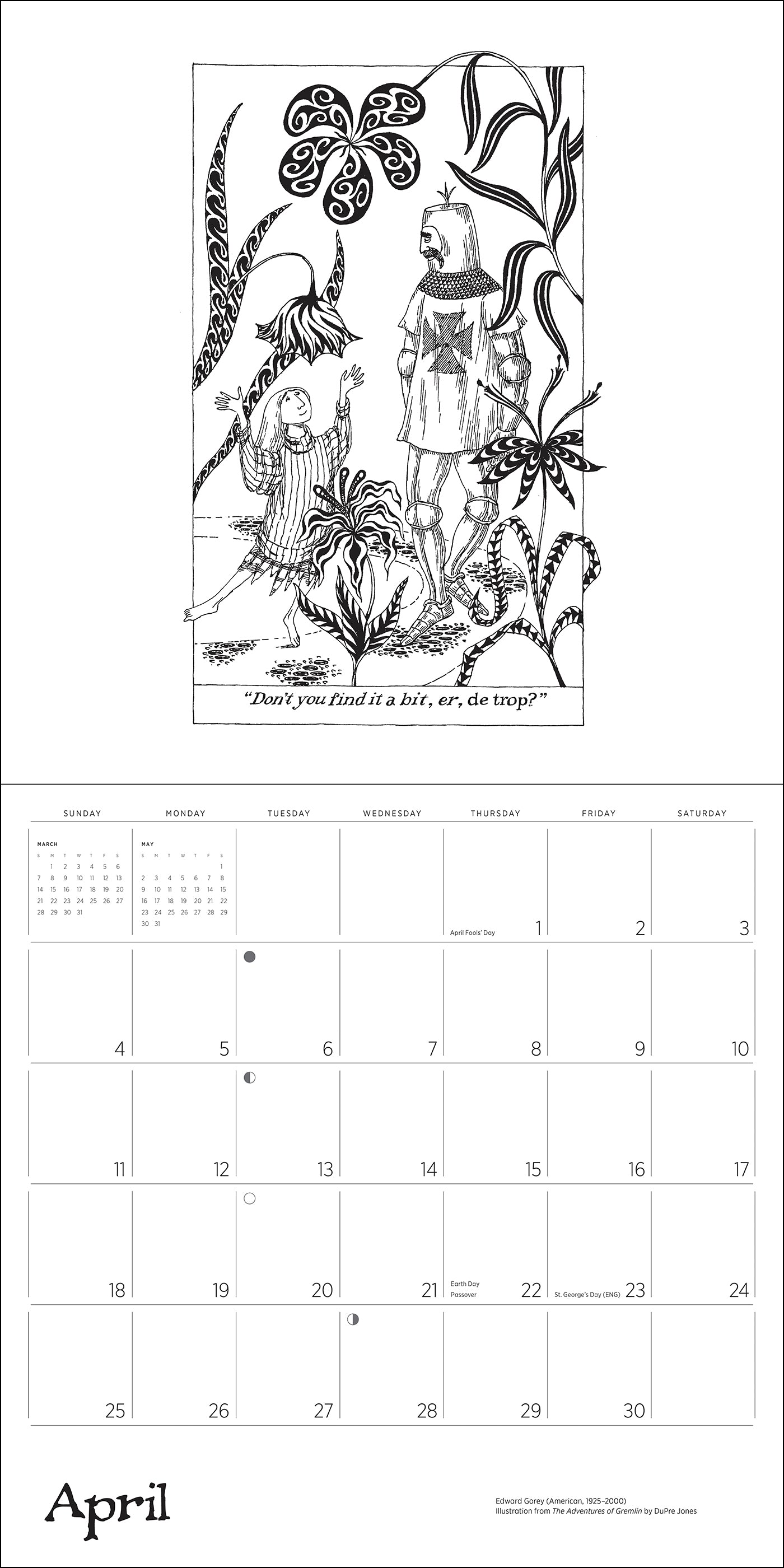 pomegranate-edward-gorey-2027-wandkalender-humor-kunst image 6