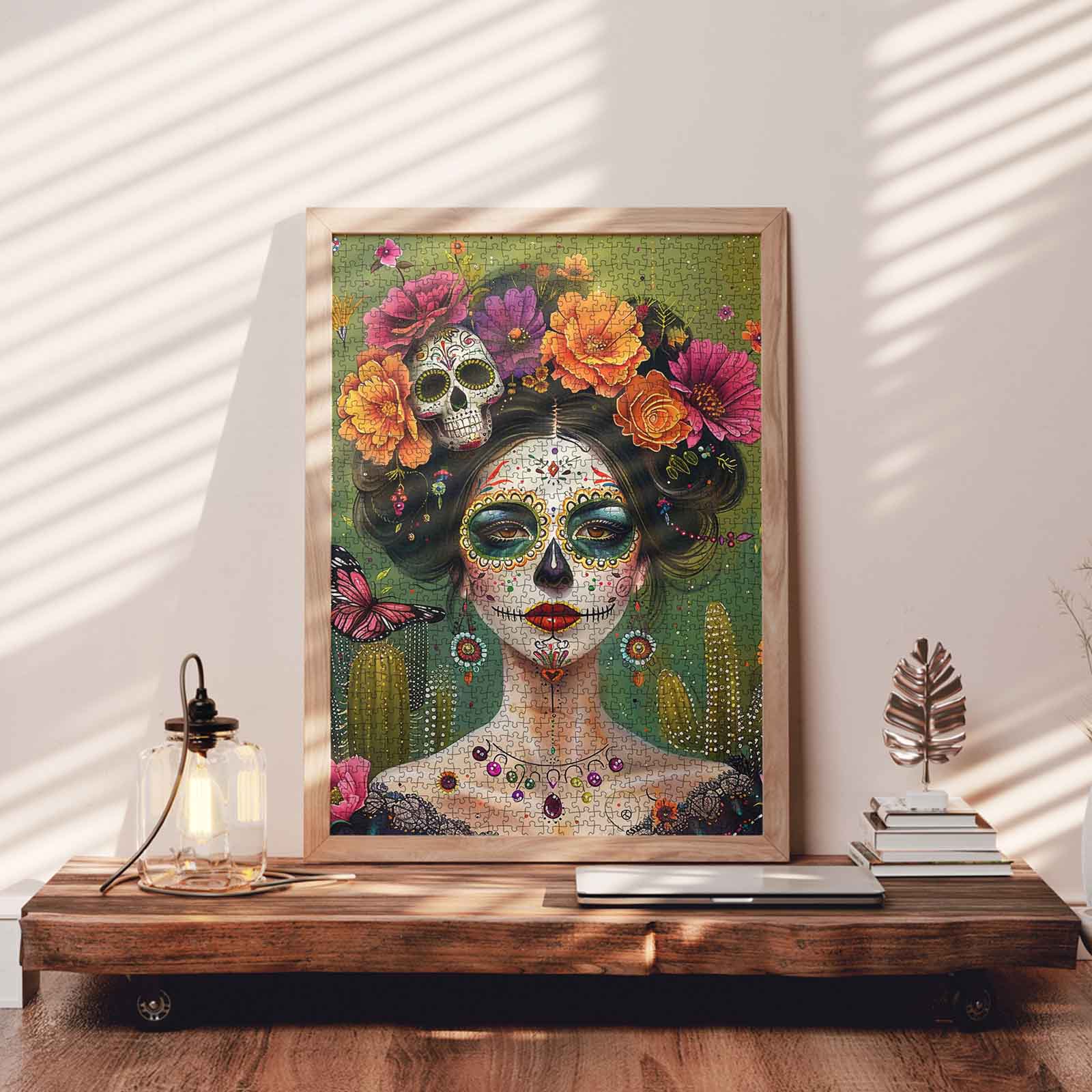 tucocoo-vibrant-sugar-skull-art-puzzle-1000-teile-portrait image 3