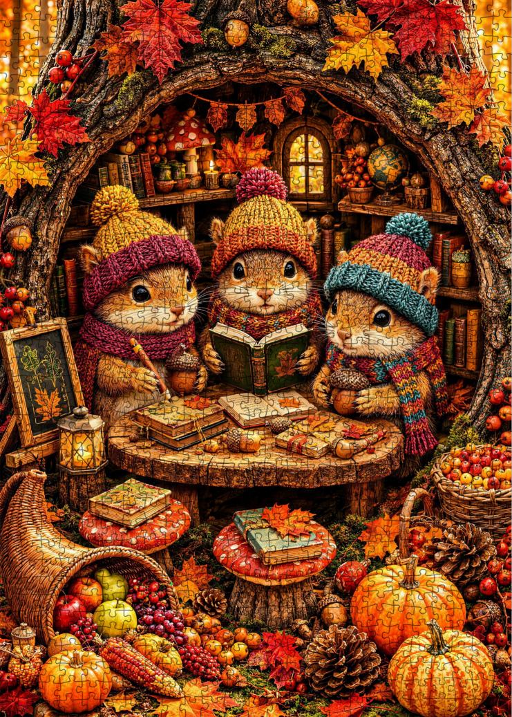 tucocoo-autumn-squirrel-puzzle-1000-teile-eichh-rnchen image 2