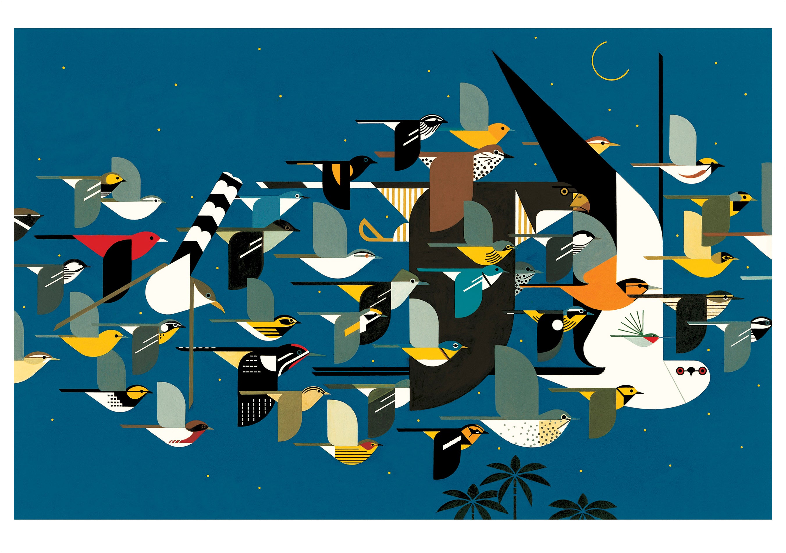 pomegranate-charley-harper-mystery-of-the-missing-migrants-karte-blanko image 1