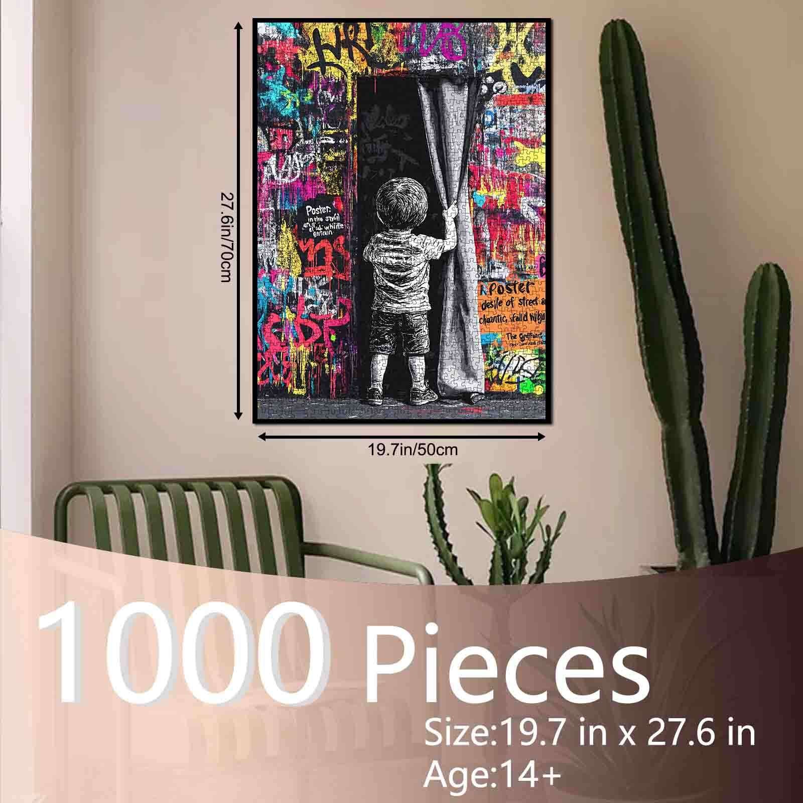 tucocoo-boy-pulling-curtain-graffiti-puzzle-1000-teile image 5