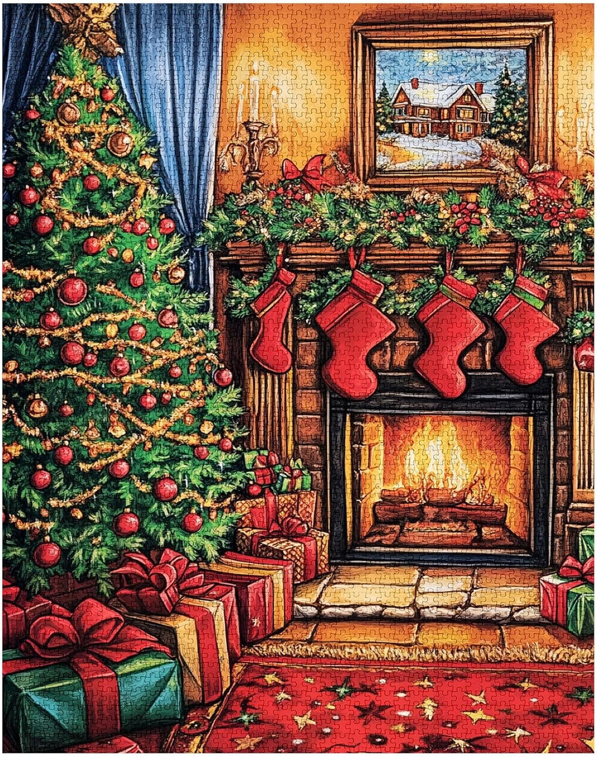 tucocoo-christmas-stockings-fireplace-puzzle-1000-teile-kamin image 2