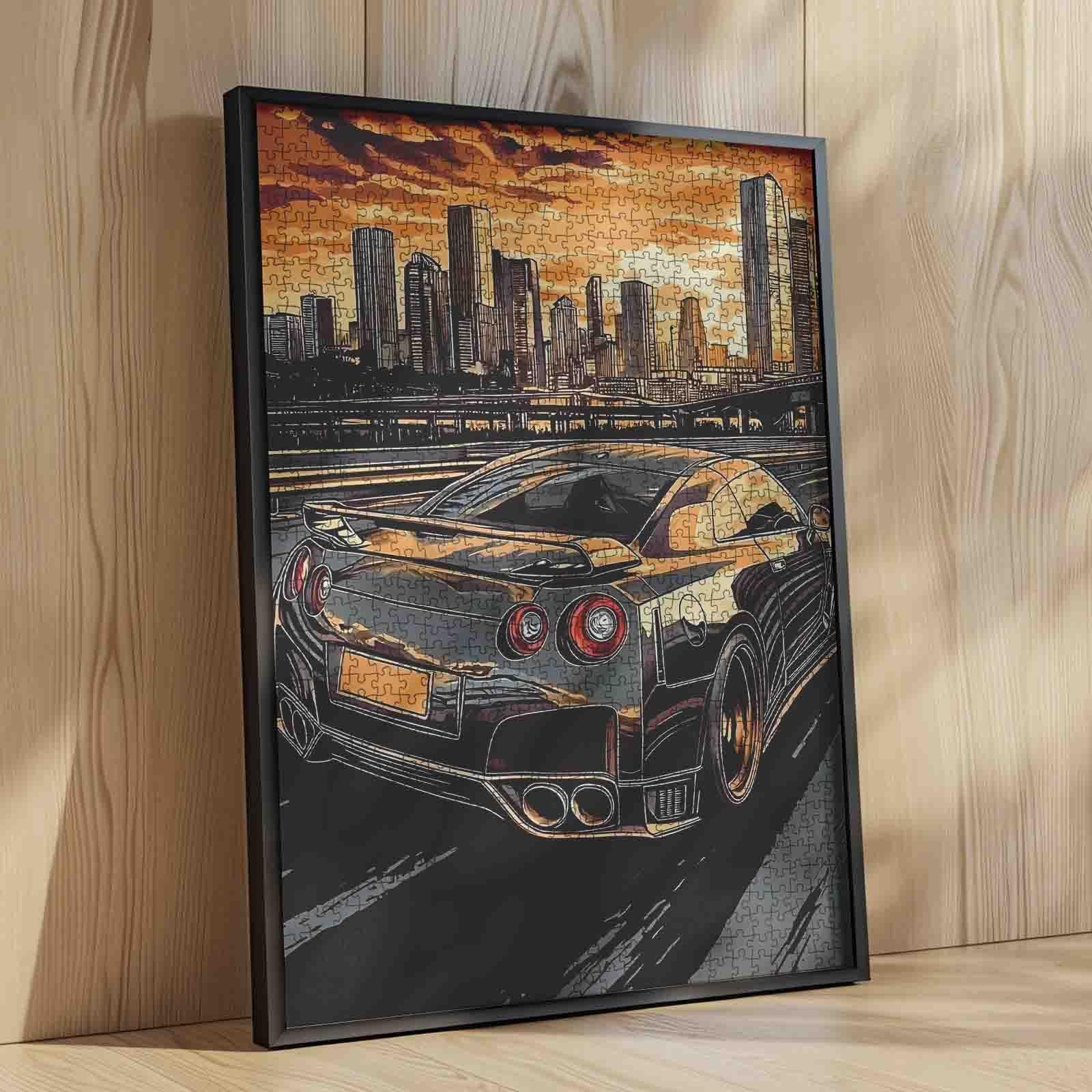 tucocoo-jigsaw-puzzles-sunset-city-drive-puzzle-1000-teile-auto image 4