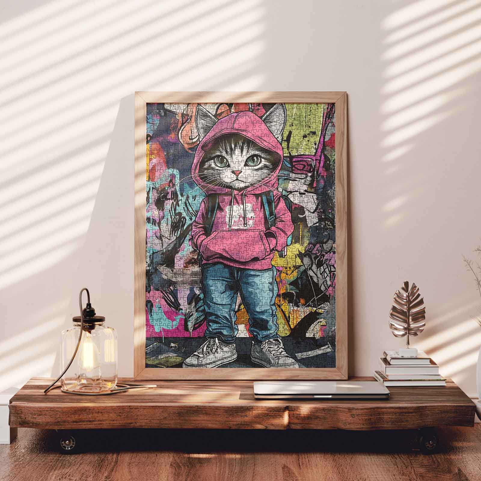 tucocoo-jigsaw-puzzles-graffiti-hoodie-cat-puzzle-1000-teile image 3
