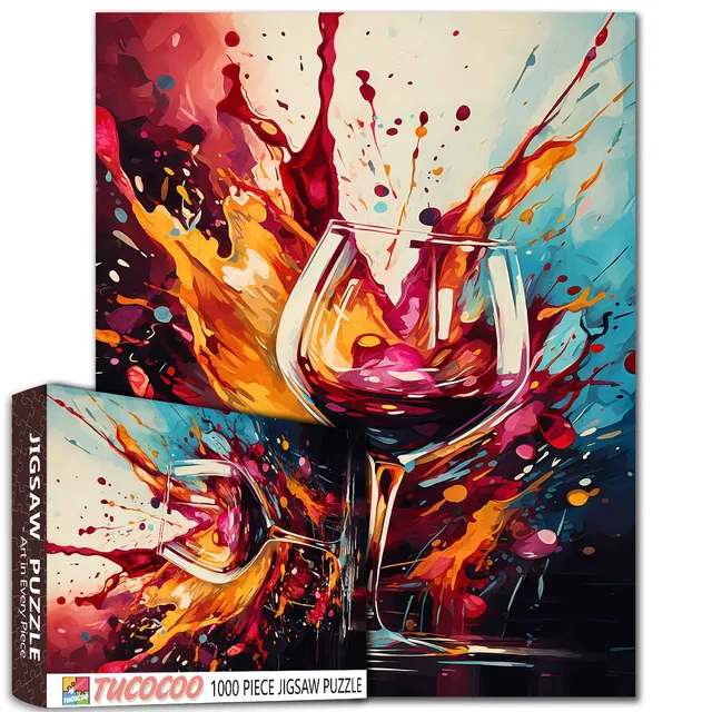 tucocoo-vibrant-wine-splash-1000-teile-puzzle-wein image 1