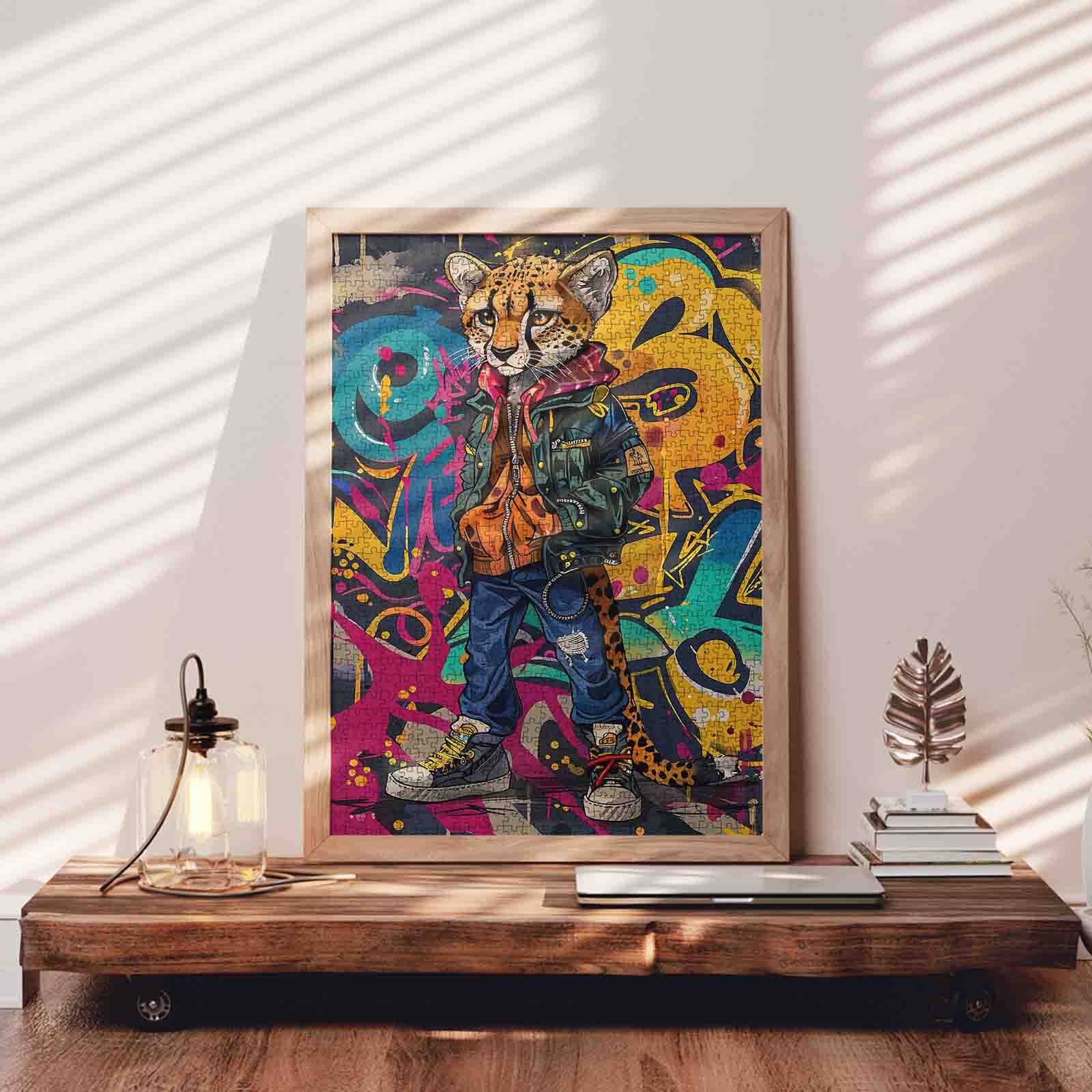 tucocoo-graffiti-cheetah-puzzle-1000-teile-gepard image 3