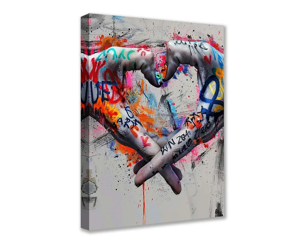 tucocoo-canvas-wall-art-heart-hands-leinwandbild-30x40cm image 1
