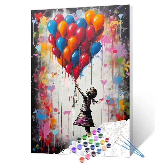 tucocoo-little-girl-balloon-malen-nach-zahlen-40x50-herz image 1