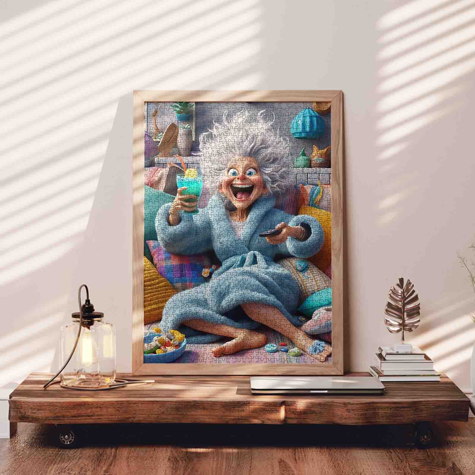 tucocoo-cozy-chaos-granny-puzzle-1000-teile-lustig image 3