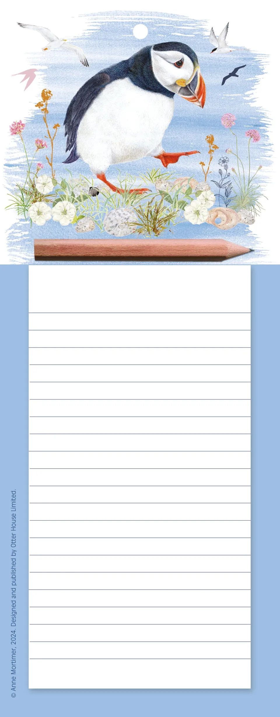 otter-house-puffin-memo-block-magnetisch-mit-mini-bleistift image 1