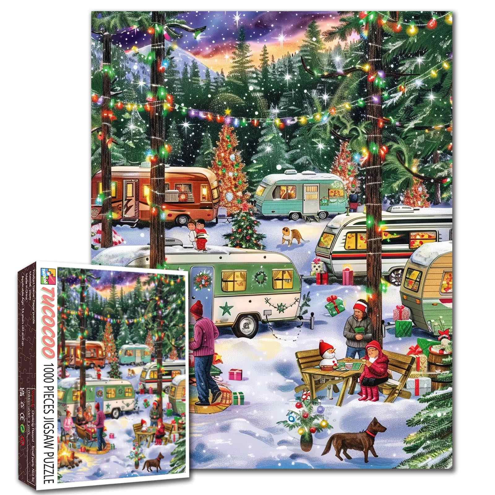 tucocoo-christmas-camper-wonderland-puzzle-1000-teile-wohnwagen image 1