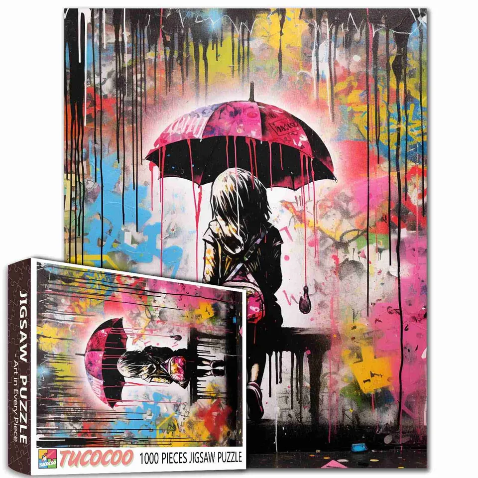 tucocoo-jigsaw-puzzles-girl-with-umbrella-puzzle-1000-teile image 1