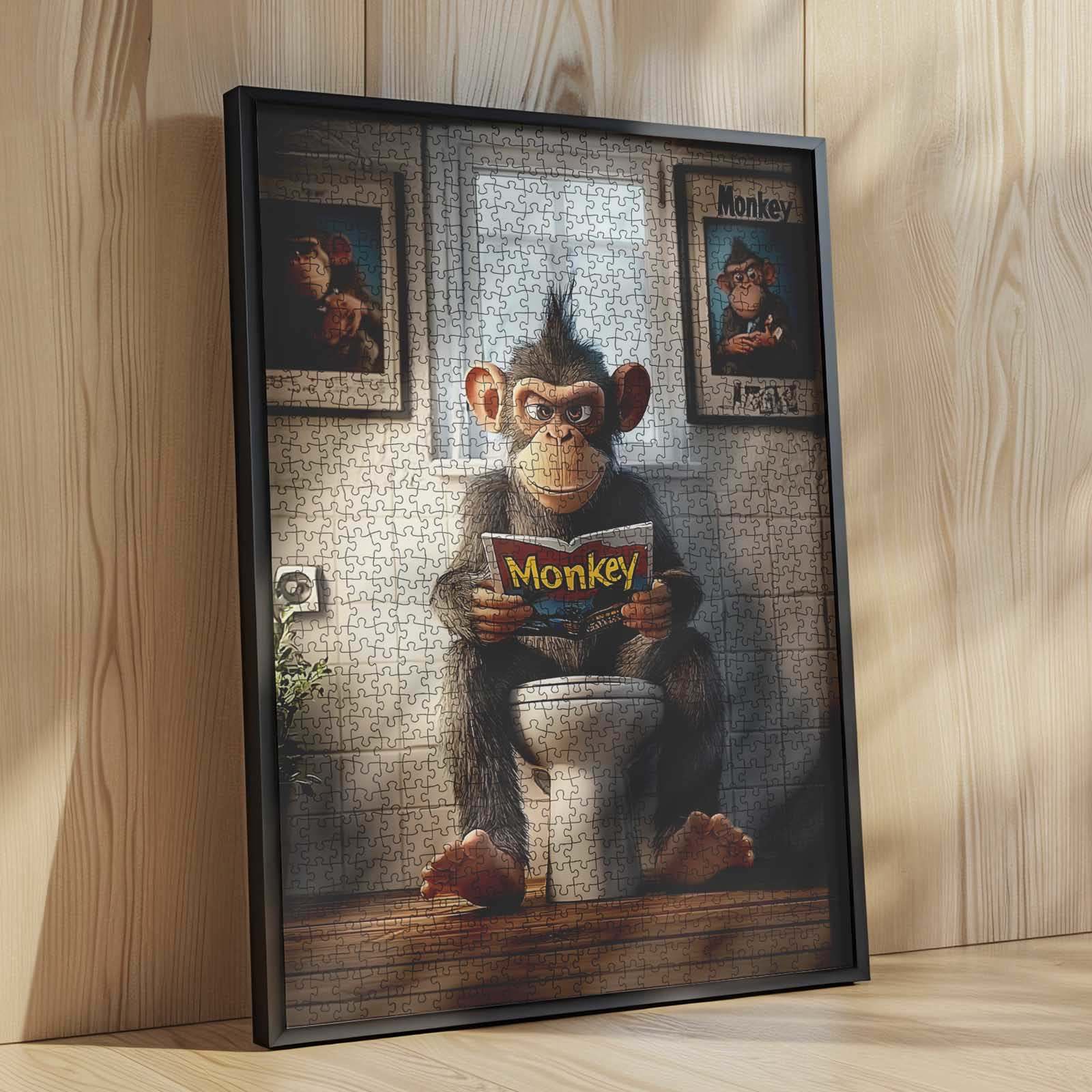 tucocoo-cool-monkey-on-toilet-puzzle-1000-teile-lustig image 4