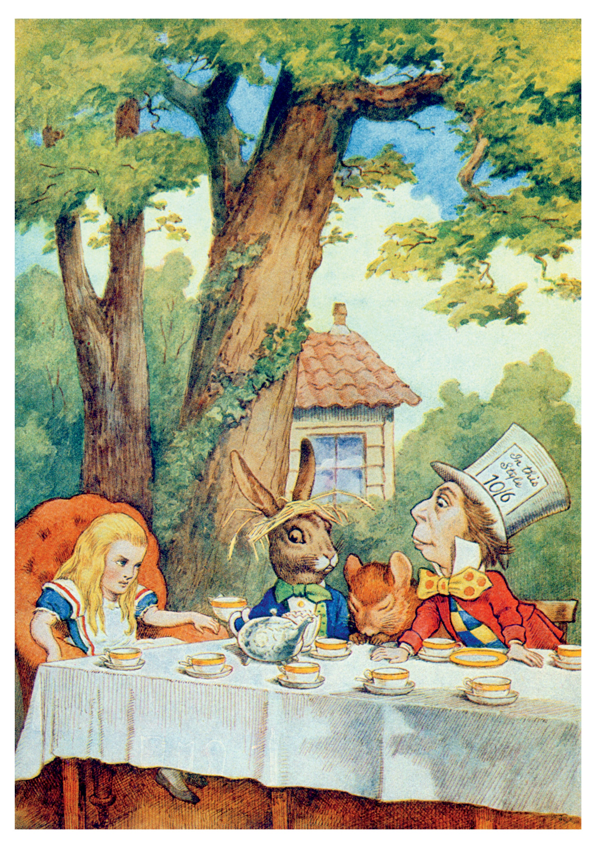 pomegranate-tenniel-mad-hatter-geburtstagskarte-einzelkarte image 1
