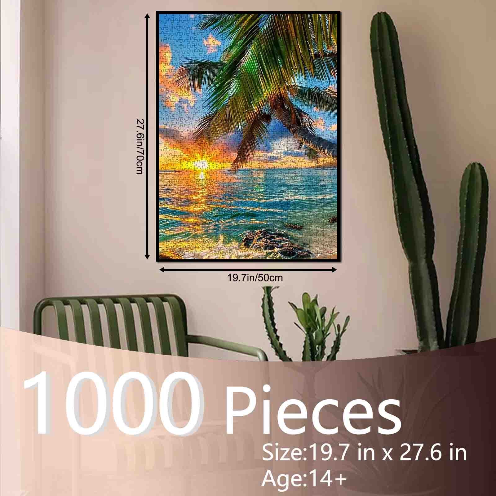 tucocoo-tropical-palm-sunset-shore-puzzle-1000-teile-strand image 5