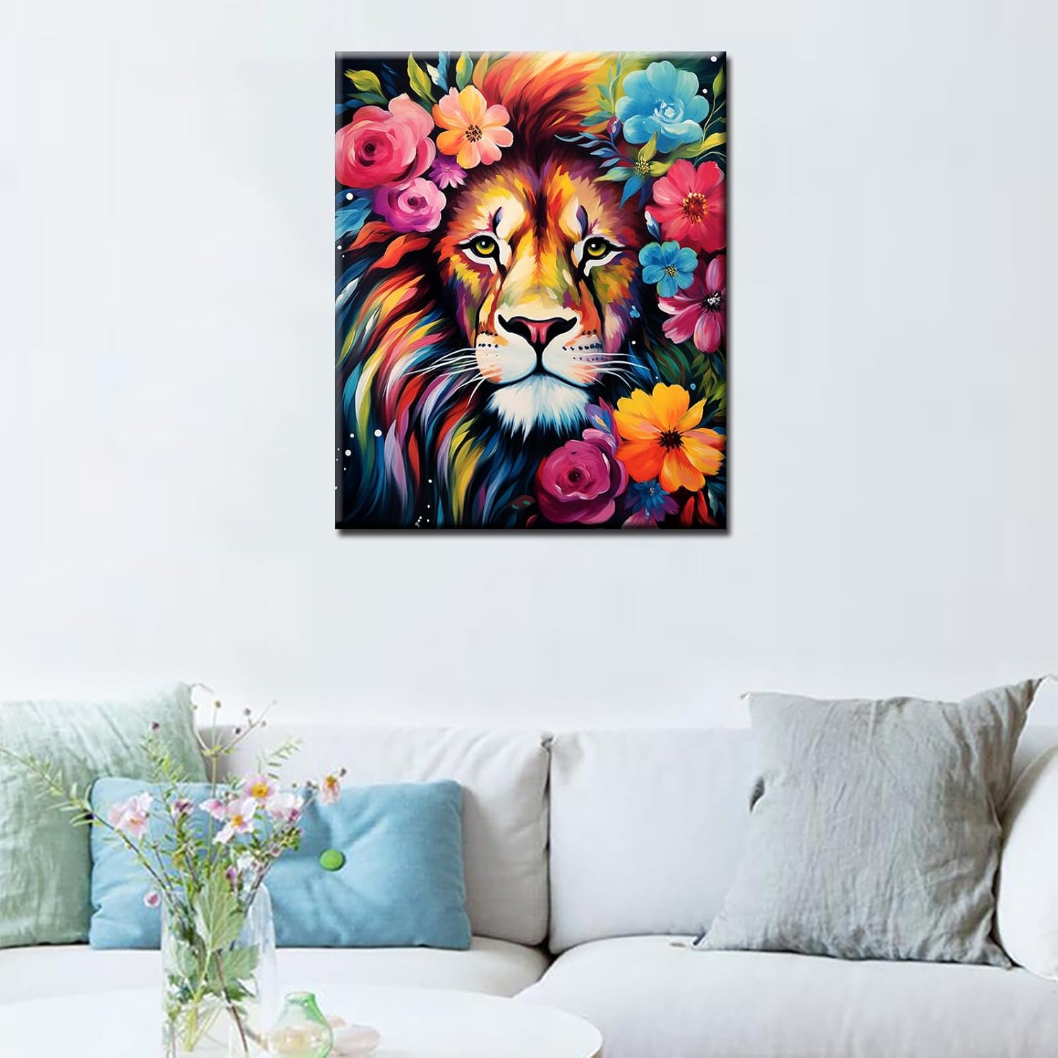 tucocoo-paint-by-numbers-lion-face-malen-nach-zahlen-40x50-l-we image 2