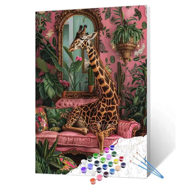 tucocoo-victorian-jungle-giraffe-malen-nach-zahlen-tiermotiv image 1