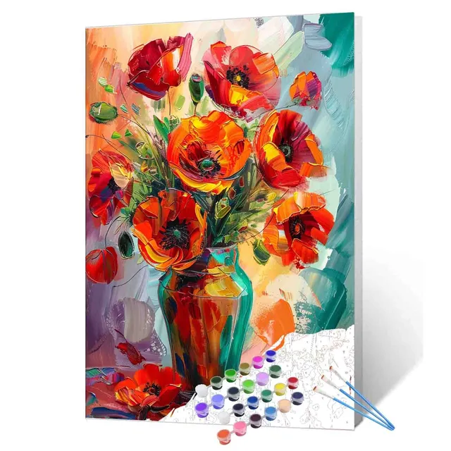 tucocoo-vibrant-poppy-blossoms-malen-nach-zahlen-40x50-ohne-rahmen image 1