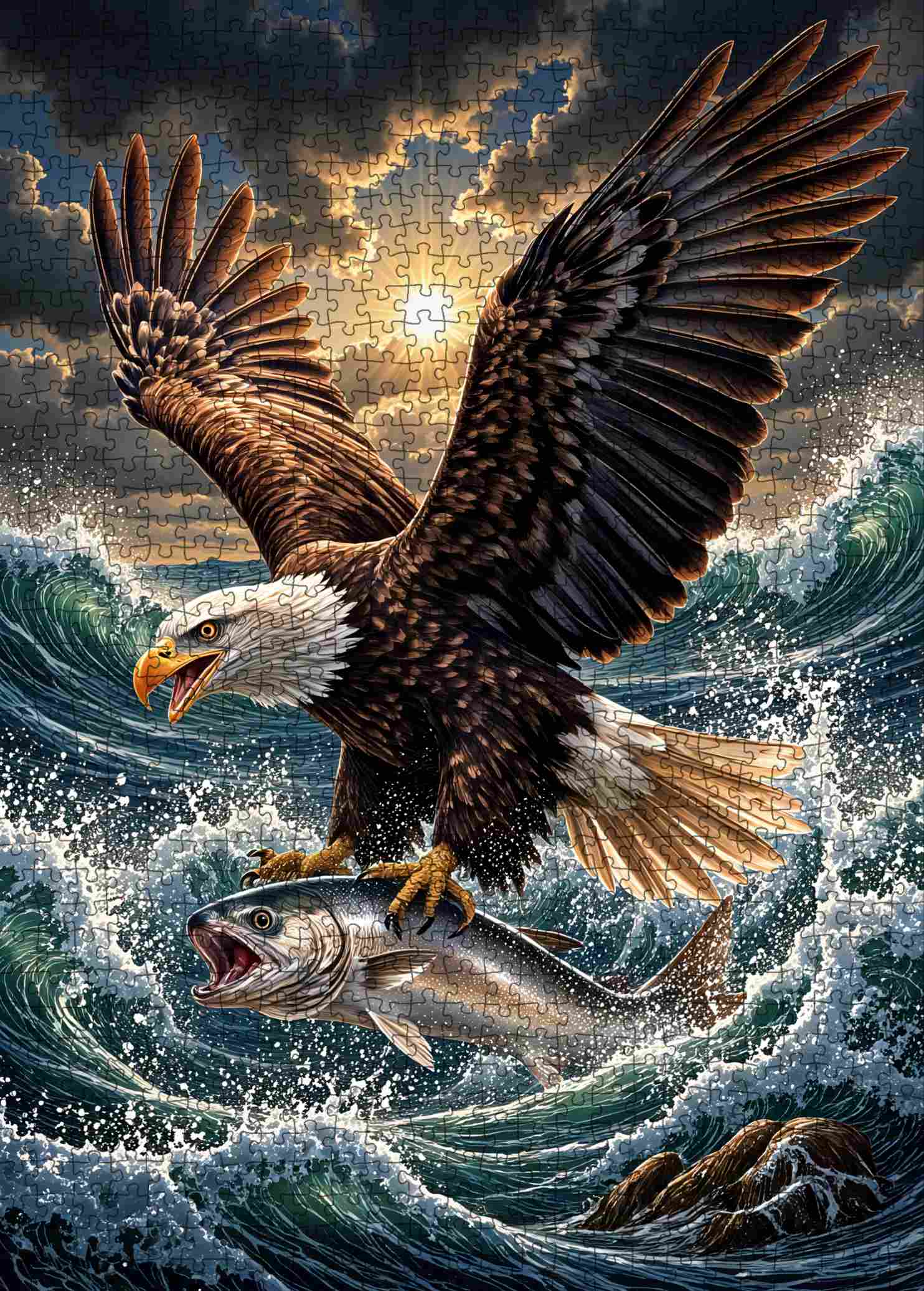 tucocoo-storm-sea-eagle-puzzle-1000-teile-adler image 2