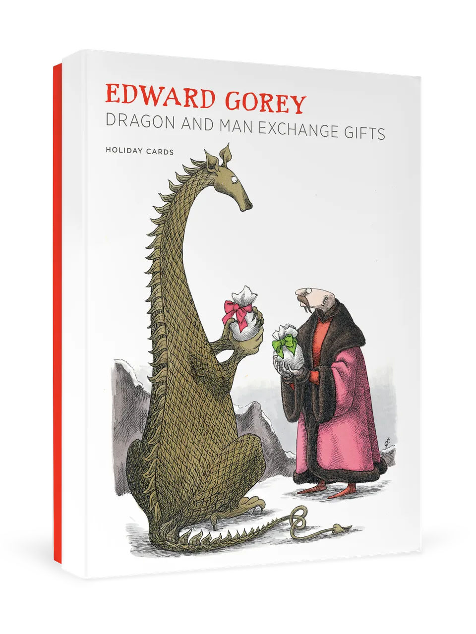 pomegranate-edward-gorey-dragon-weihnachtskarten-set image 1