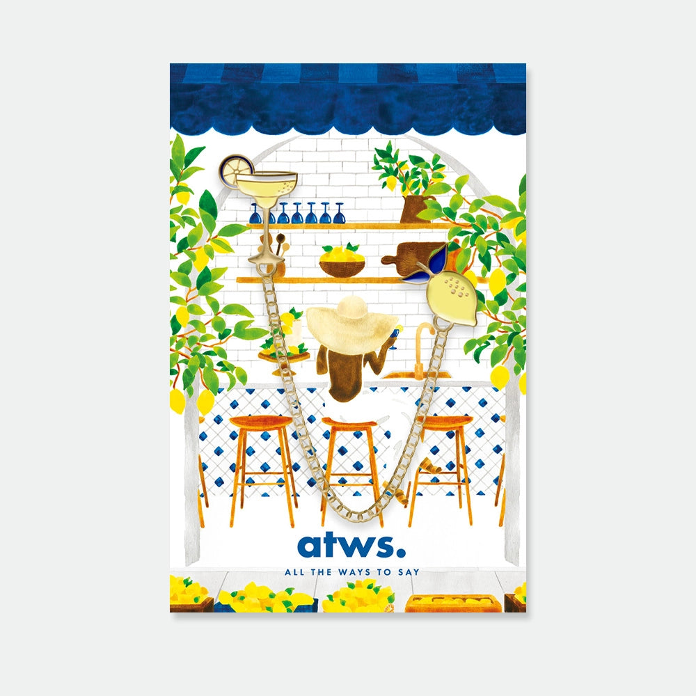all-the-ways-to-say-margarita-chain-pins-gold-emaille-duo image 1