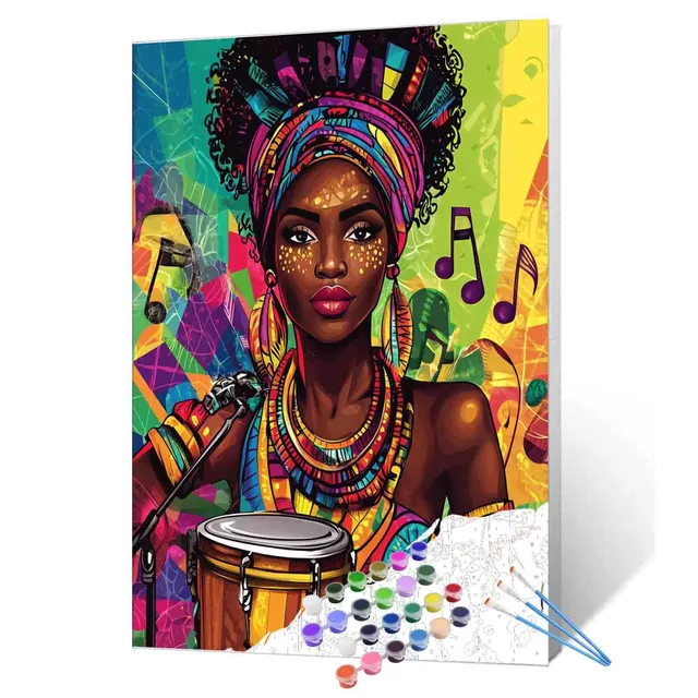tucocoo-paint-by-numbers-bongo-malen-nach-zahlen-40x50-musik image 1