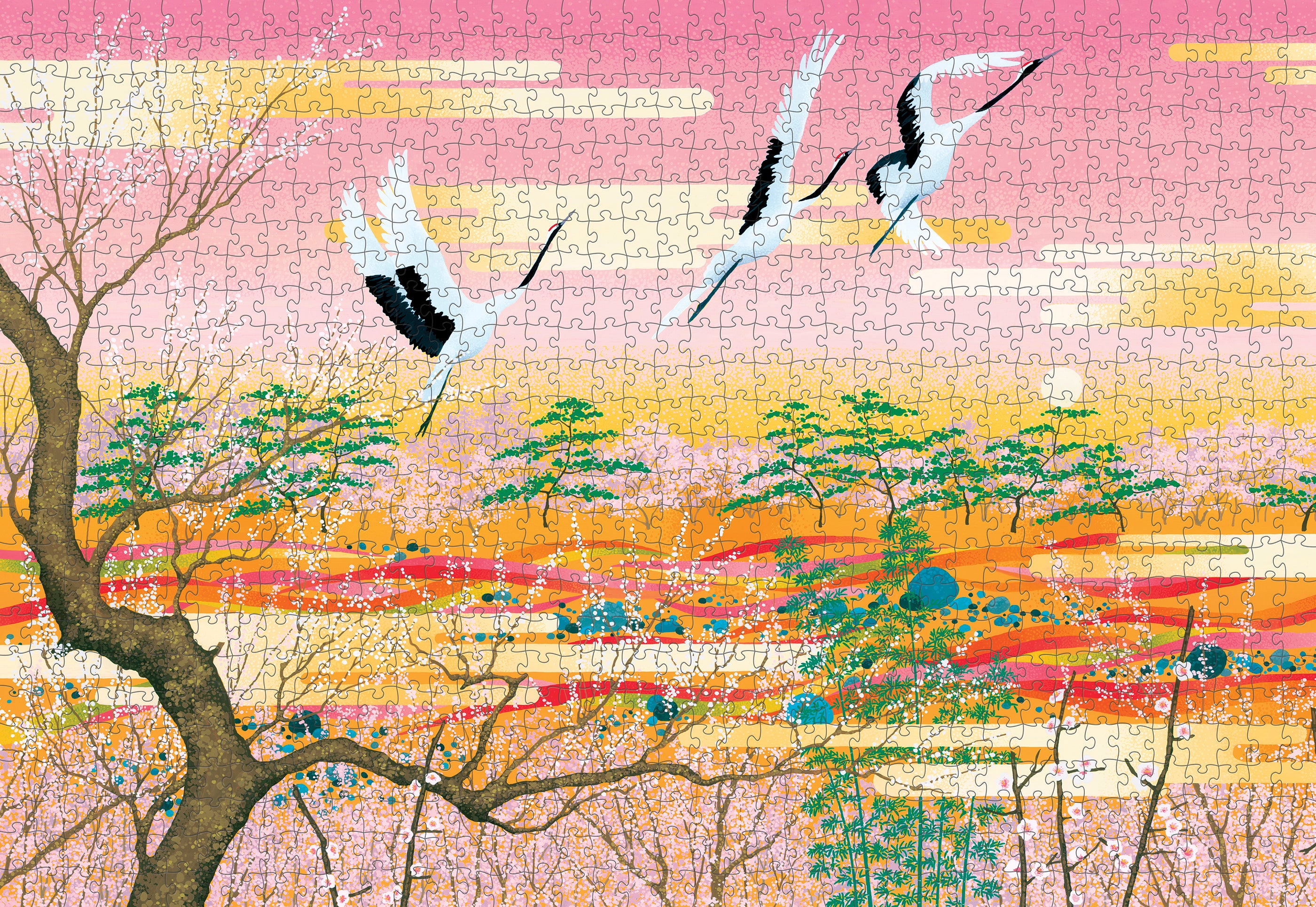 pomegranate-masayoshi-mizuho-puzzle-1000-teile-kraniche image 2