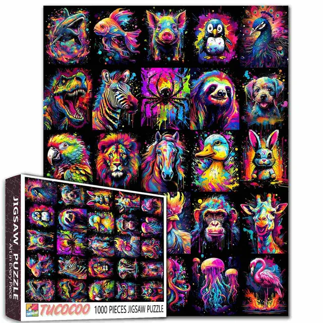 tucocoo-graffiti-animal-portraits-puzzle-1000-teile-bunt image 1