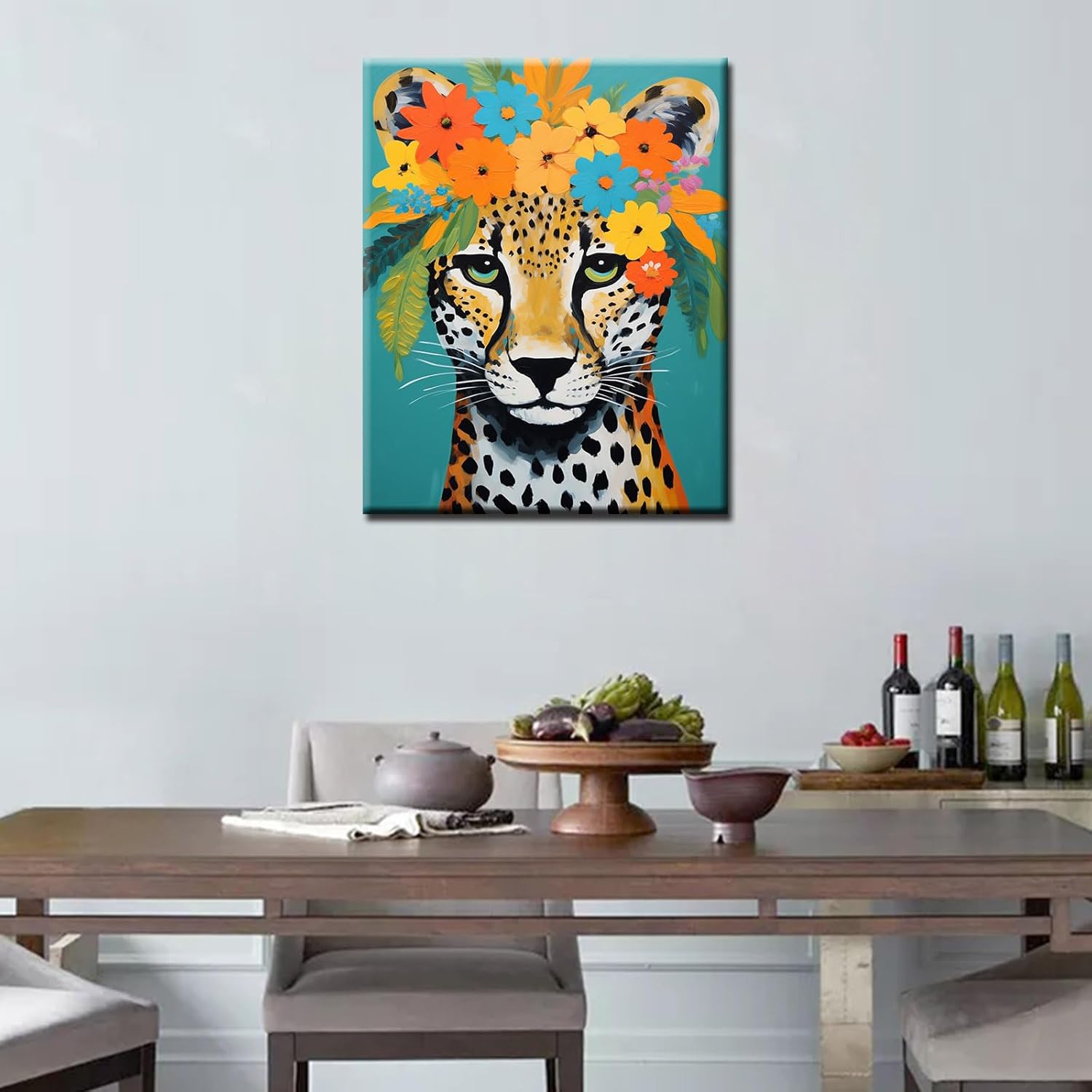 tucocoo-leopard-flower-crown-malen-nach-zahlen-40x50 image 3