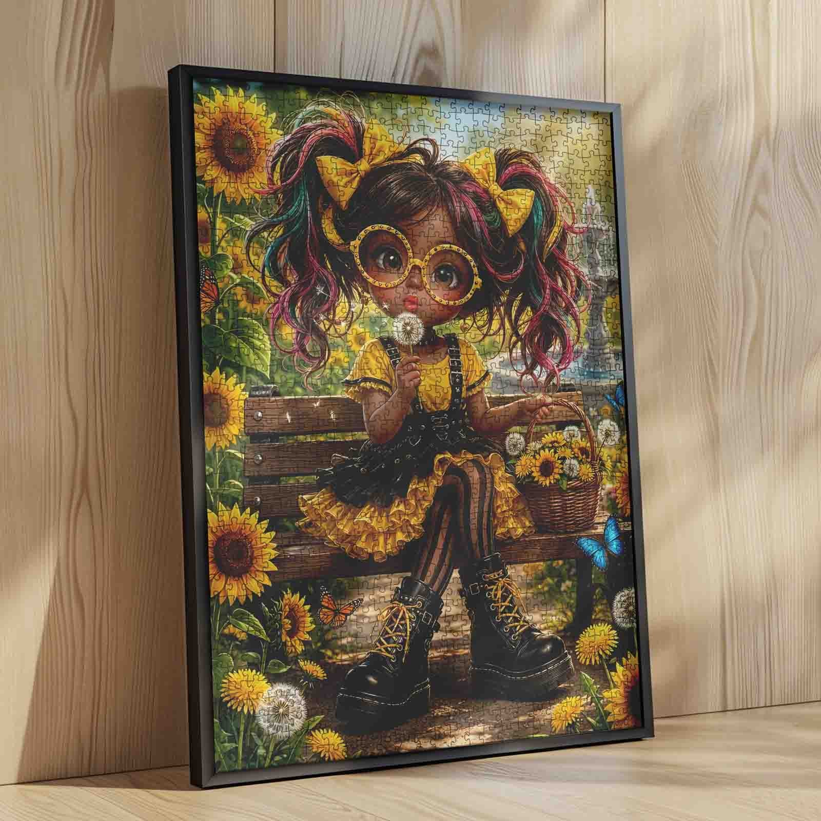 tucocoo-sunflower-girl-garden-day-puzzle-1000-teile-garten image 4