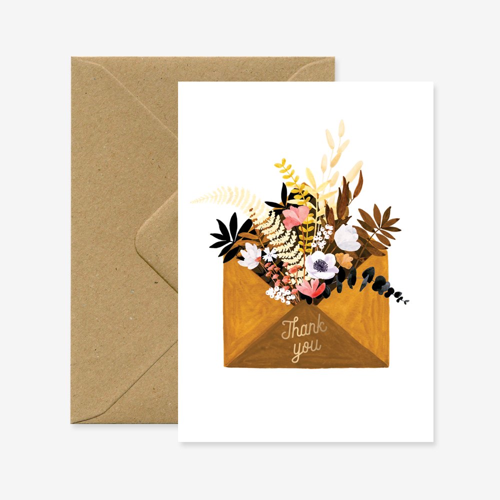 all-the-ways-to-say-flower-envelop-dankeskarte-a6-floral image 1