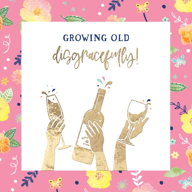 otter-house-party-spritz-geburtstagskarte-growing-old-wein image 1
