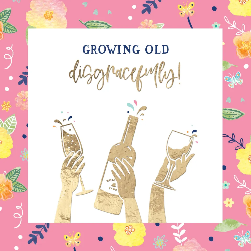 otter-house-party-spritz-geburtstagskarte-growing-old-wein image 1