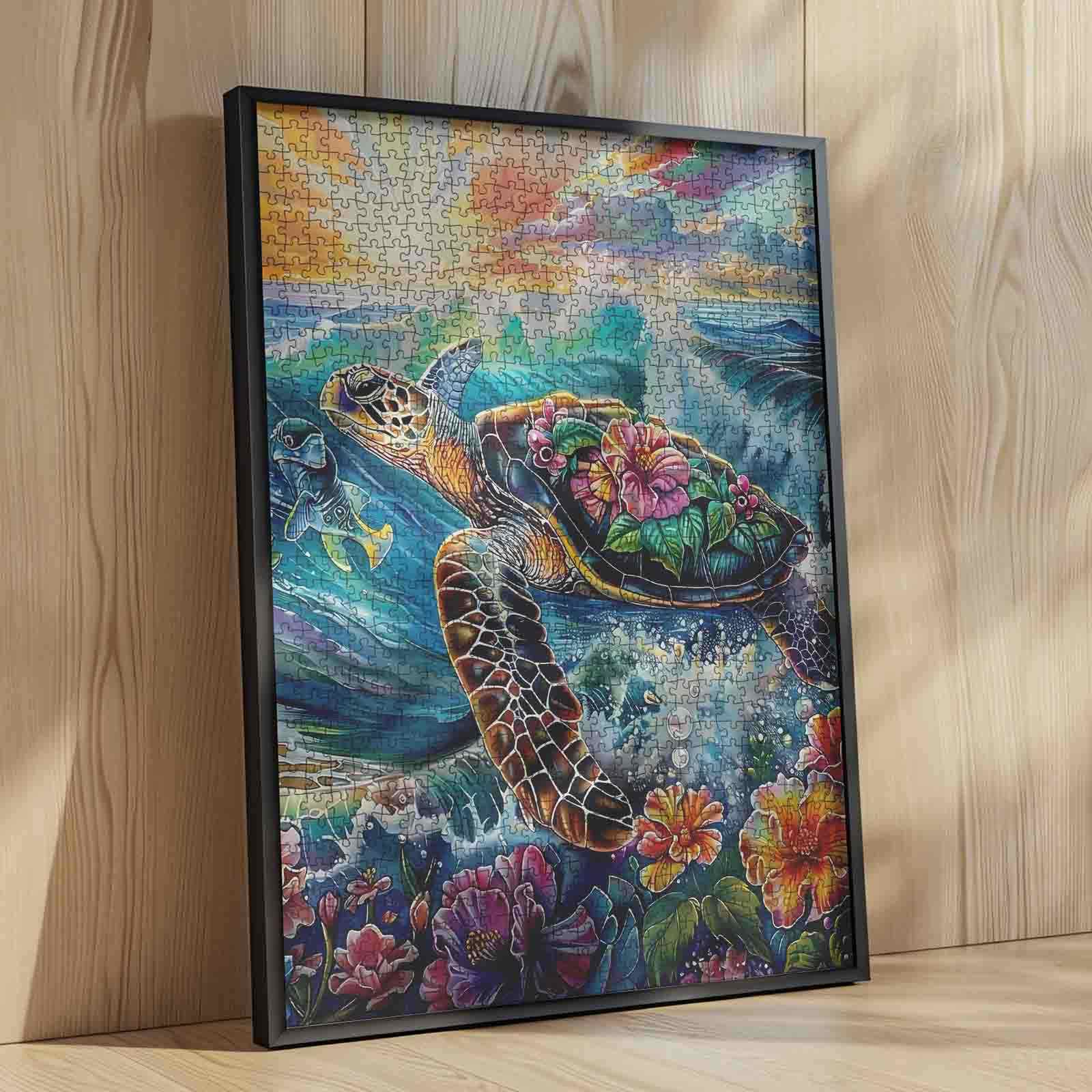 tucocoo-sea-turtle-sunset-puzzle-1000-teile-meeresmotiv image 4