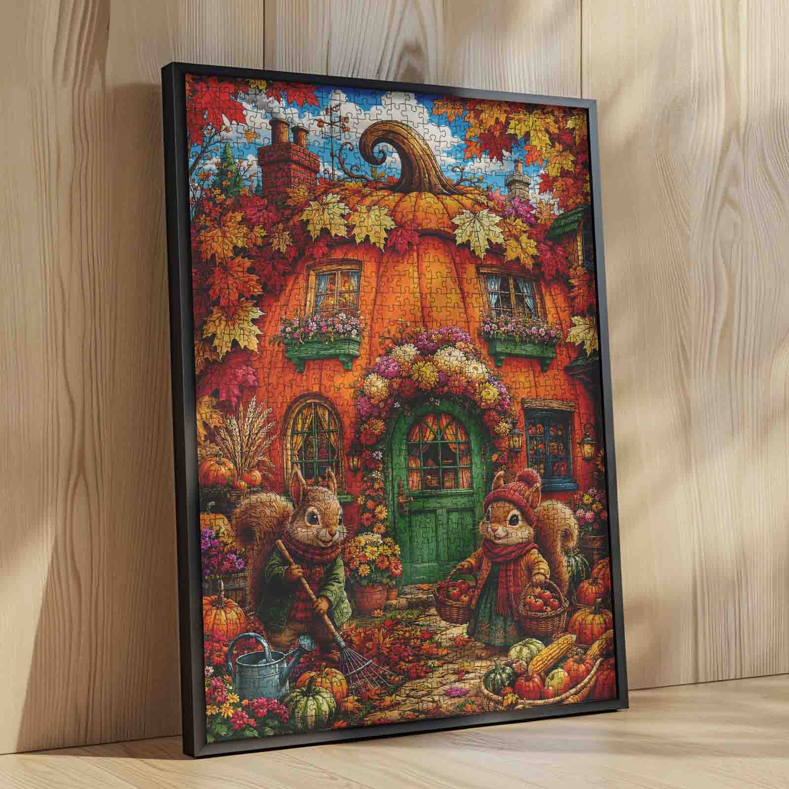 tucocoo-autumn-pumpkin-cottage-squirrels-puzzle-1000-teile image 4
